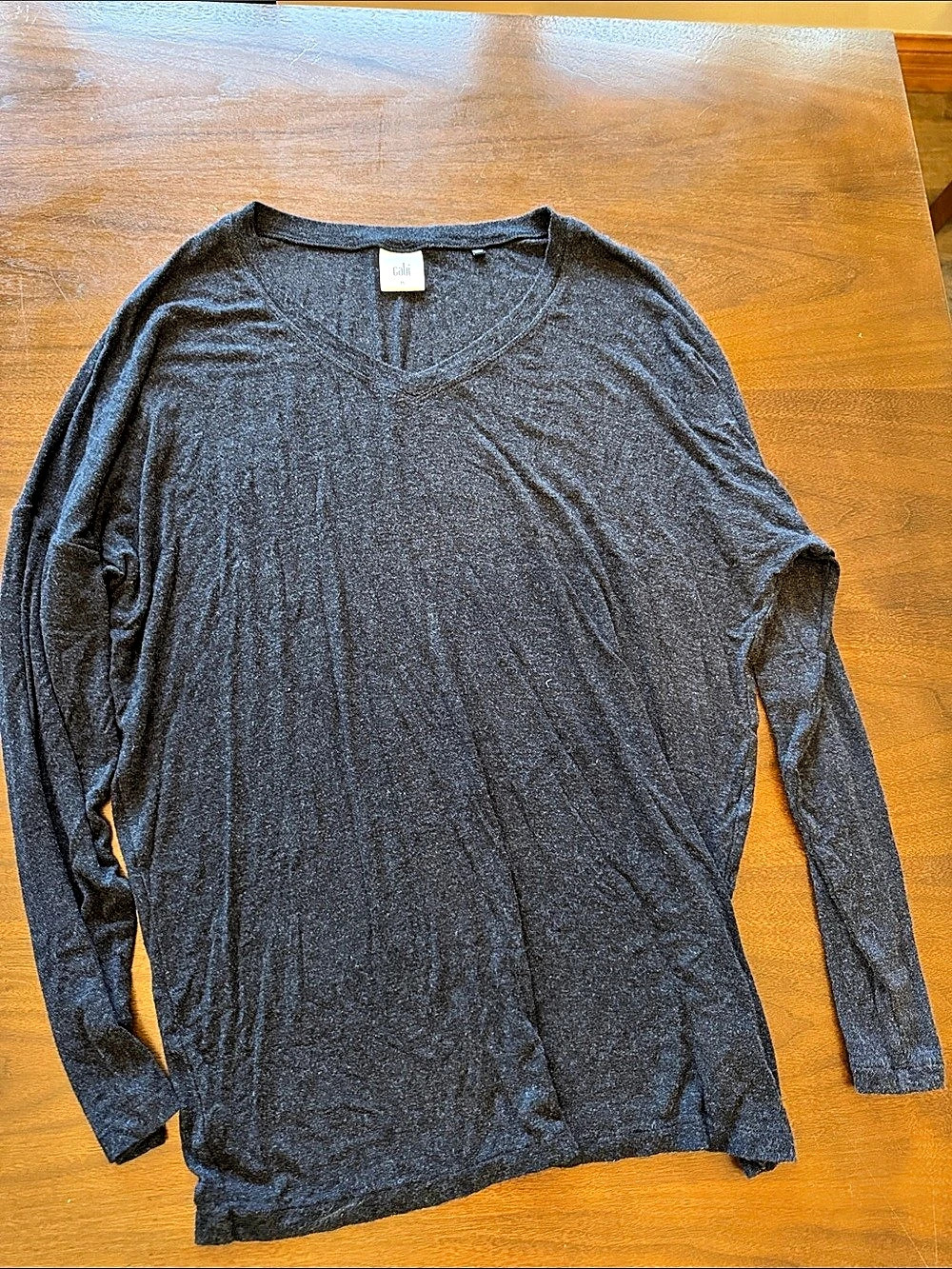 Cabi Serenity Tee Long Sleeve Top Black Medium